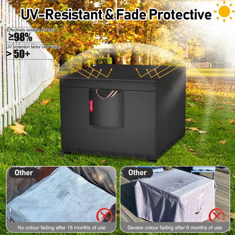 QH.HOME [2026 Upgraded 900D Fabric] Fire Pit Cover for Fire
