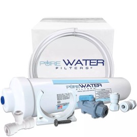 PureWater Filters Inline Water Filter Kit for Ice Makers