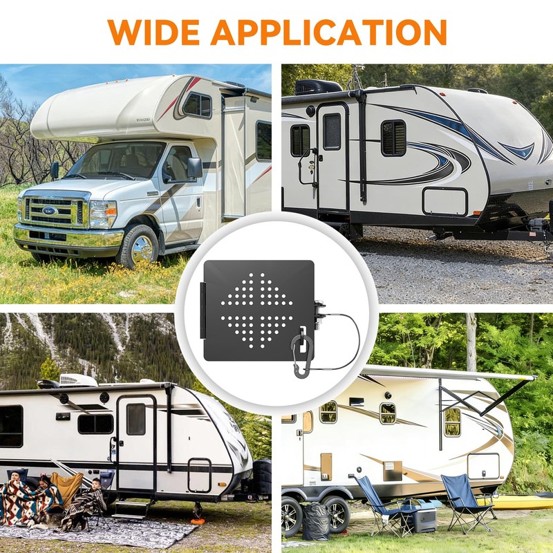 RVZONE 2 Pack Aluminum RV Bumper End Cap - Fits