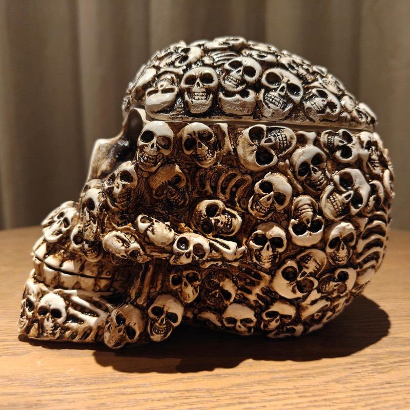 Gothic Skull Storage Box - Decorative Ossuary Design with Hidden