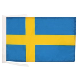 AZ FLAG Sweden Flag 18'' x 12'' cords - Swedish SMALL flags 30 x 45cm - Banner 18x12 in
