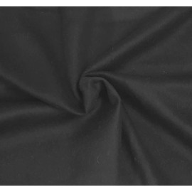Eco- Friendly 100% Wool Black Fabric by the Yard 330GSM Heavy Weight (Made in EUROPE)