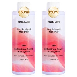 MUSILAN Monomer Acrylic Nail Liquid - 300ML Professional Acrylic Nai Liquid Monomer For Acrylic Powder System Kit For Nail Beginners Extensio Quick Dry Time