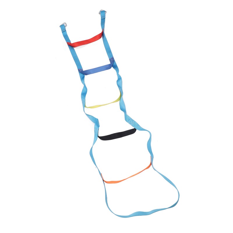 Kids Rope Ladder 6.6ft 6 Steps Colorful Climbing Rope Ladder