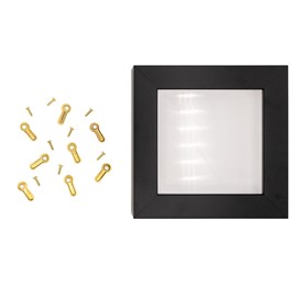 Poster Palooza 1" Brass Photo Frame Turn Button Fasteners with Screws Pack of 10 Picture Frame Hardware Backing Clips