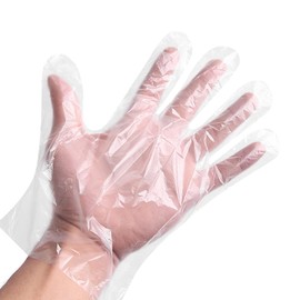 100pcs Disposable Plastic Gloves Transparent Food Handling Hygienic Clear