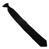 Ieron Clip-on Black Ties,Solid Uniform Pre-tied Neck Strap Tie Black