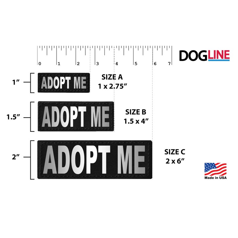 Dogline Adopt Me Vest Patches – Removable Adopt Me Patch