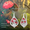 Suiknsn Red Mushroom Earrings for Women 925 Sterling Silver Mushroom