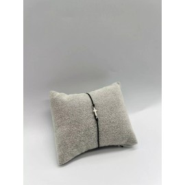 TRENDY Wholesale Lot of 12 Cross Stainless Steel Black String Adjustable Bracelet