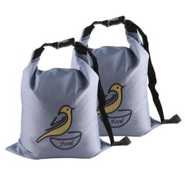 Lolytama 2 Pack Bird Seed Storage Container,10 lb Travel Bird Food Storage Bag,Outdoor Portable Wild Bird Seed Container Bag,Outdoor Feeding for PetBirds Parakeets Finches Food Meal Storage