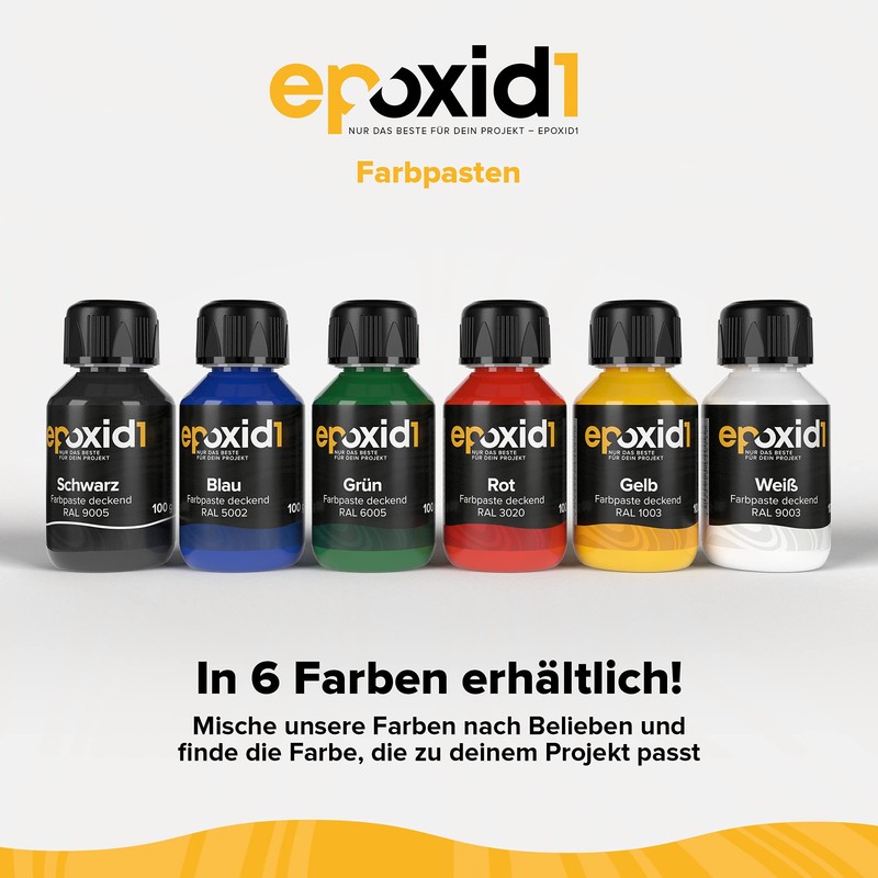 epoxid1® Epoxy Resin Colour Paste, Opaque Epoxy Resin Paint, Paste