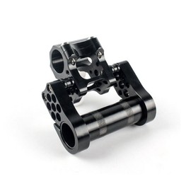 SENQI Short Reach Stem Lightweight Aluminum Alloy Folding Bicycle CNC Handlebar Adjustable 25.4mm (Black)