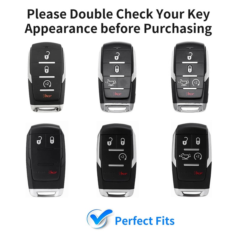 T-carbon Real Carbon Fiber Key Fob Protector for Ram 1500