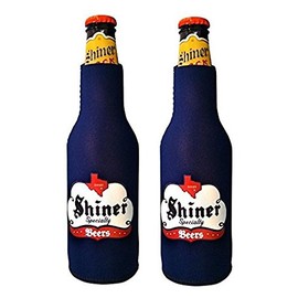 Shiner Beer Bottle Suit Holder Cooler Kaddy Huggie Coolie Spoetzl Brewery Set of 2