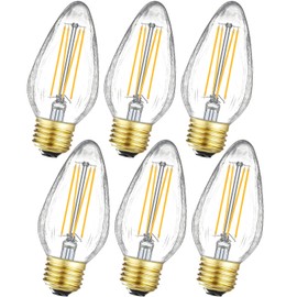 Leools E26 Vintage Edison Bulbs 8W Dimmable LED Bulbs Soft White 3000K 800lm 120V AC E26 Medium Base Light Bulbs for Pendant Light Fixture，6 Pack