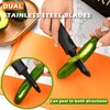 LORIDES Vegetable Peeler, Fruit Potato Apple Kitchen Peeler, Stainless Steel