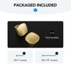 HOME EDIT Gold Cabinet Knobs Single Hole Wide Base Square