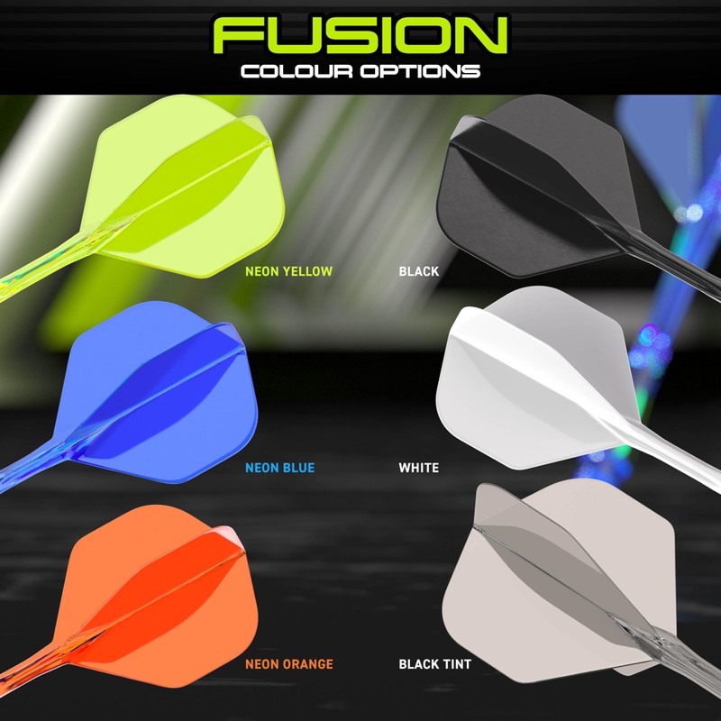 WINMAU Fusion Dark Grey Smoke Intermediate Intergrated Dart Flight and