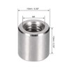 sourcing map M6 Round Connector Nuts, 304 Stainless Steel Coupling