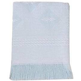 BabyPrem Baby Large Soft Acrylic Stars Shawl Blanket 122 x 122cm BLUE