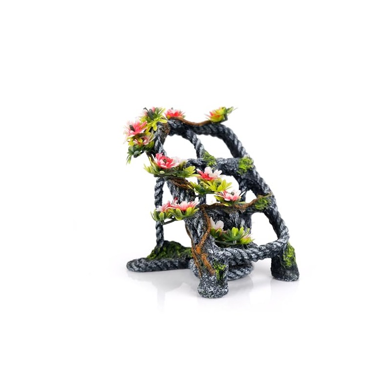 CLASSIC Mangled Rope with Plants Aquarium Ornament – Nautical Fish