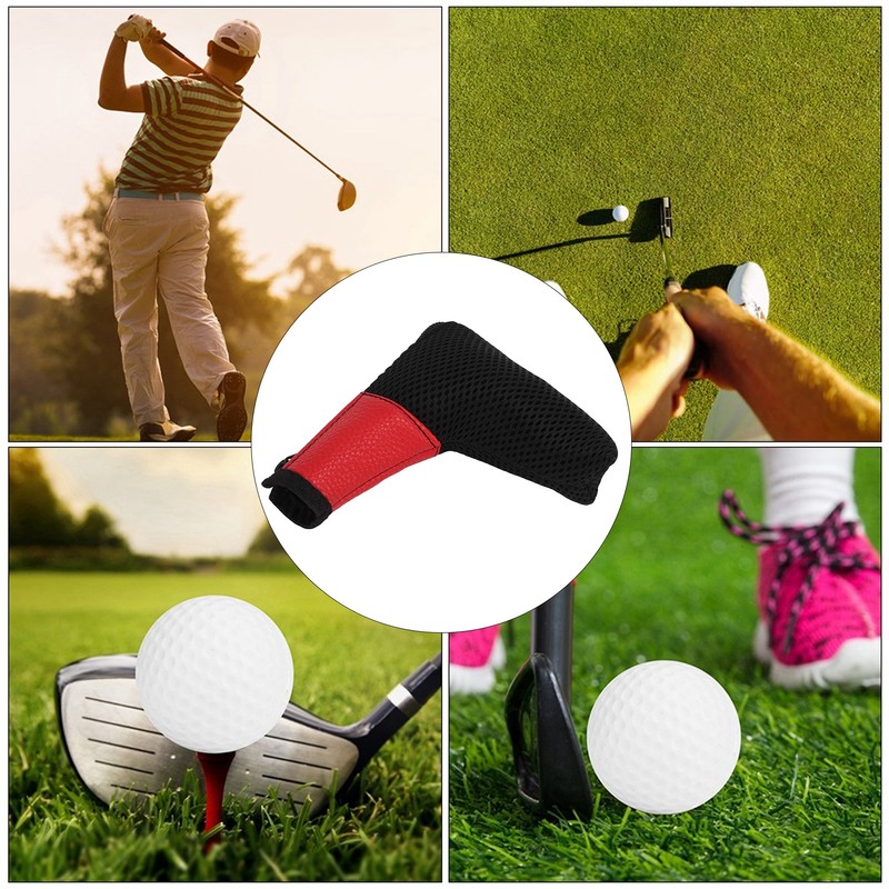 L Shaped Mesh Golf Head Cover Golf Club Putter Headcover