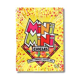 Mini Mini Chicles - Fruity Crunchy Coated Mini Chiclets Bubble Gum - Gift Pack of 12, 0.79 oz. Pouches By Lyza's Sweets & Treats