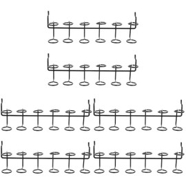 Alipis 6 pcs Pegboard Screwdriver Holder Metal Bracket peg Board Organizer Accessories Multi-Ring Racks