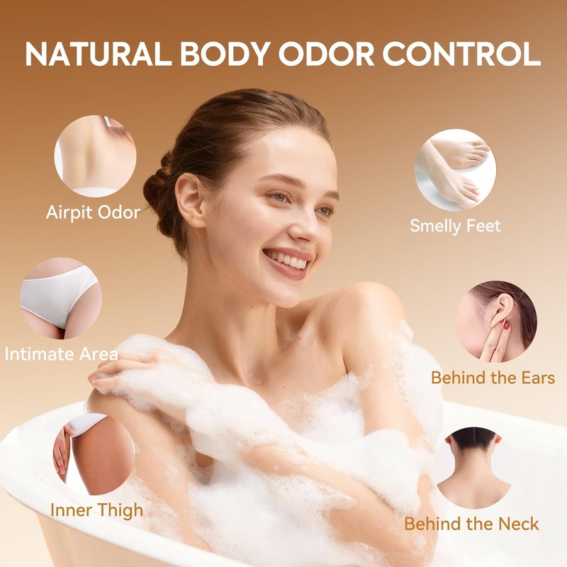 QualiLife Persimmon Body Wash for Old People Smell, Natural Deodorant