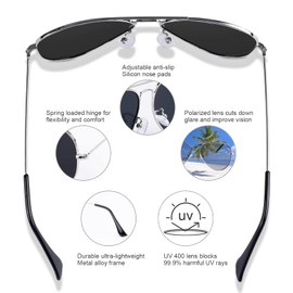 azuza 5 Pack Classic Aviator Kids Sunglasses for men Polarized Women UV Protection Lightweight Driving Fishing Sports Toddler, Type a Kids