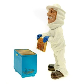 Vogler 815-9790 Funny Job - Imker mit Anzug und Box Figur Bienen Honig