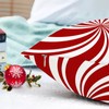 GOOESING Red Swirl Christmas Pillow Covers 18x18 Inch Sweet Candy
