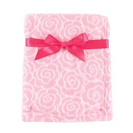 Luvable Friends Manta Unisex de Forro Polar Coral para bebé, Rosa Rosa, Talla única