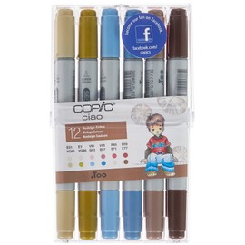 Copic 22075703 Ciao Set of 12, colours Vintage