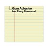 Universal 22000 Glue Top Writing Pads, Legal Rule, Letter, Canary,