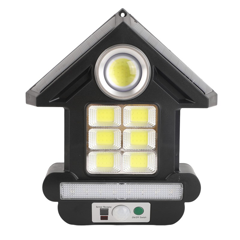 Solar Street Light House Shape ABS LED Motion Sensing Solar