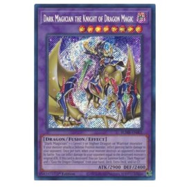 Yu Gi Oh Dark Magician The Knight of Dragon Magic Secret Rare BLMR-EN001 Near-Mint 1st Ed. Collectible Card