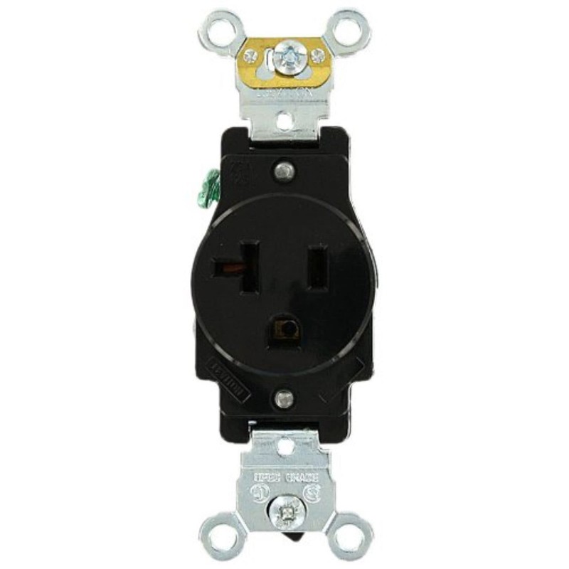 Leviton 20 Amp, 125 Volt, Industrial Heavy Duty Grade, Single