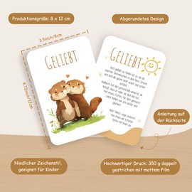 Emotion Cards for Children, Emotion Cards with Animal Illustrations and Explanatory Texts, Helps Children Recognize and Express Emotions Educational Value for Home and School