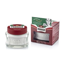 Proraso Crema Pre Afeitado Sándalo y Manteca de Karité Humectante para Barba Dura, 100 ml
