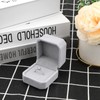 Velvet Ring Box for Engagement Ring Grey Ring Boxes for
