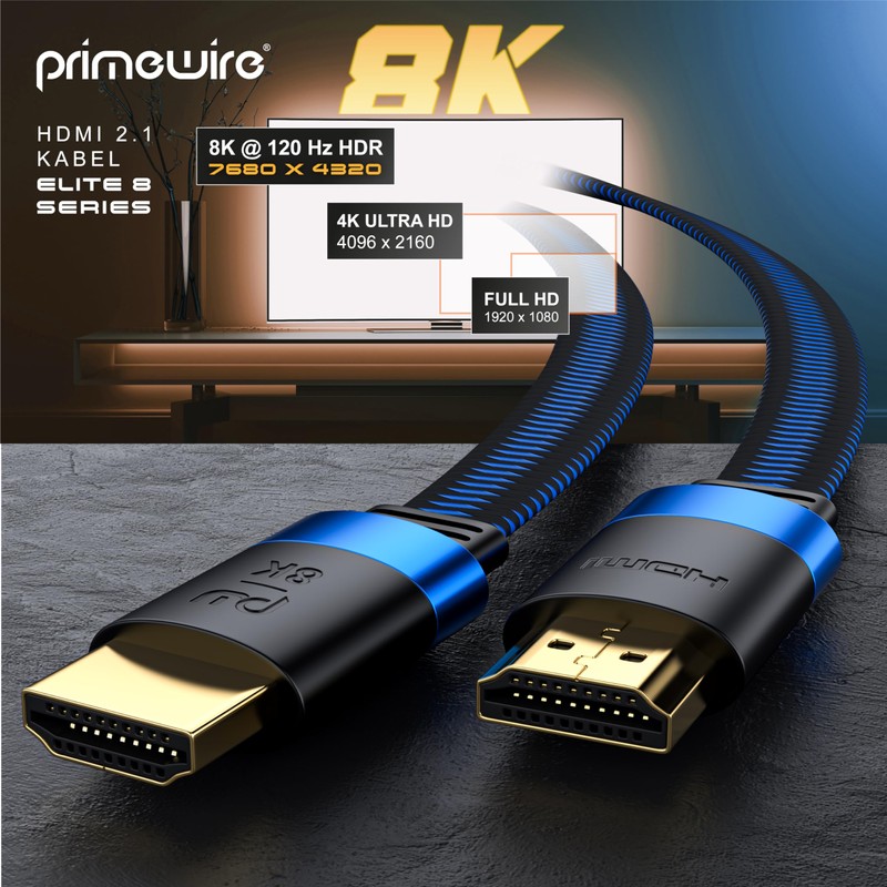 8k HDMI Cable 2.1 - Flat Ribbon Cable Ultra High