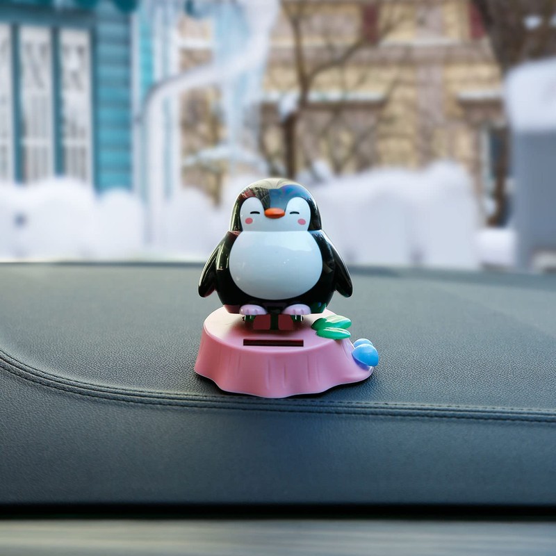 YGMONER Penguin Solar Dancing Toy Animal Solar Powered Shaking Dolls