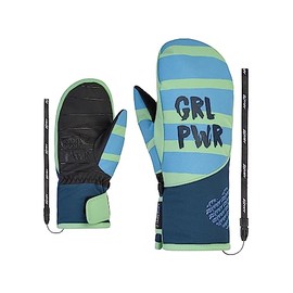 Ziener Girls LIWANI Ski Mitten/Winter Sports | Waterproof Primaloft Fashion Pastel Green, 6