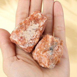 XIANNVXI Sunstone Large Raw Stone Crystals Natural Stone Sunstone Real Premium Water Stone Natural Crystal Stones Reiki Gifts 4.5-5.5 cm, 1 Piece