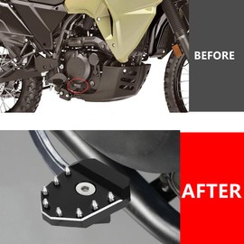 KLR650 Motorcycle Brake Pedal Black Rear Foot Extension Pedals Motorcycle Rear Pedals Footbrake Lever Pedal Enlarge Extension Pad Aluminum Alloy Compatible With KLR650 2008-2025