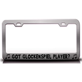 Custom Brother - GOT Glockenspiel Player with Music Note Metal Car SUV Truck License Plate Frame Ch z41