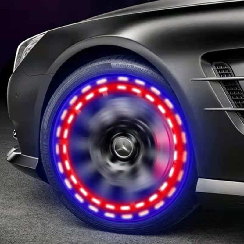 Car Tire Wheel Lights, 4Pcs Air Valve, Solar Valve Cap
