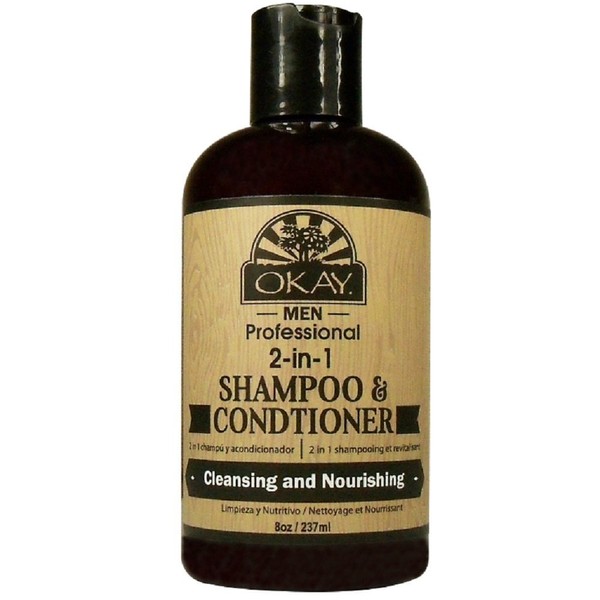 Okay 2-in-1 Men's Shampoo Conditioner, 8 Oz